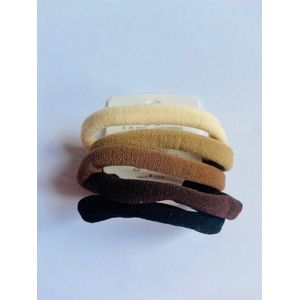 Haarelastiek Body&Hair Endless Bruin Tonen 5 stuks