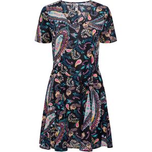 Jacqueline de Yong Jurk Jdycleo S/s Short Dress Wvn 15295635 Black/multi Pais Dames Maat - L