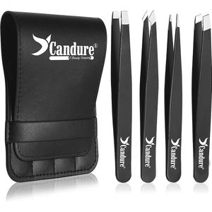 Professionele Pincet Set voor Wenkbrauwen - Set van 2 Pincetten voor het Verwijderen van Ondhuidse Haartjes en Make-up