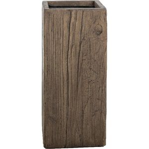 Plantenbak Fiberclay vierkant Galant 23x23x50 cm Houtstructuur | Galant houtstructuur