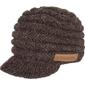 Shakaloha Gebreide Wollen Muts Heren & Dames Beanie Hat van schapenwol met polyester fleece voering - Beep Beanie Choco Unisex - One Size Wintermuts