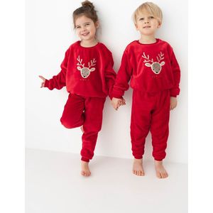 Sensis Warme Kinderen Pyjama Fleece Winter Kerst Matching Gezin Familie Harriet 146/152