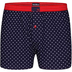 Unabux - Blue Star - Boxershorts - Met Rode Tailleband
