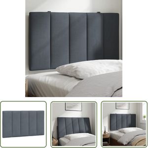 vidaXL Bedding - Hoofdkussen - Hoofdbordkussen Hanko 90 cm fluweel donkergrijs - Velvet - Sierkussens - Hoofdbord