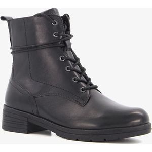 Tamaris Comfort leren veterboots zwart - Maat 37 - Uitneembare zool