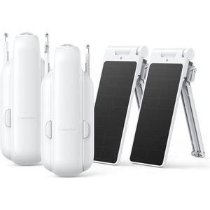 Switchbot Curtain 3 Solar Combo DUO Pack - U-Rail Versie 3 (2023) - Wit - Smart home gordijnmotor - Smart Gordijn - Automatisch gordijn - Inclusief zonnepaneel