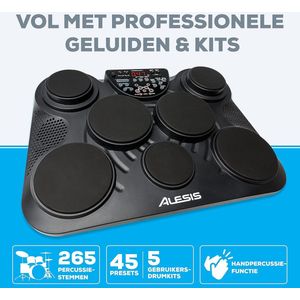 Drumstel Elektronisch - 265 Drumgeluiden - Inclusief Drumstokken - USB-MIDI-uitgang