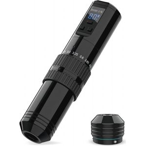 Draadloze tattoo-machine met verstelbare slag en digitaal LED-display - Professionele tattoo-pen voor artiesten