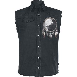 Spiral Wolf Chi Heren Shirt met korte mouwen - zwart - 3XL