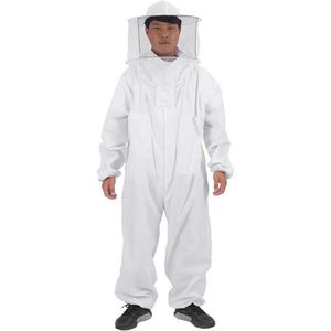 Witte Beschermende Imkerpakken voor Bijenteelt - Full Body Outfit met Hoed (XXL)