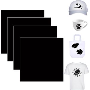 Sublimation Transfer Paper - Transfer Paper - Ink Sheets - Pack of 4 - 25 x 30.5 cm (Black)