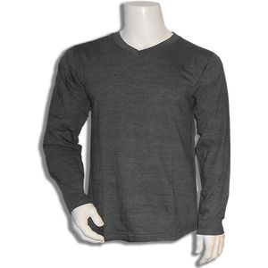 Bamboe longsleeve shirt- donkergrijs- maat S- #21.02