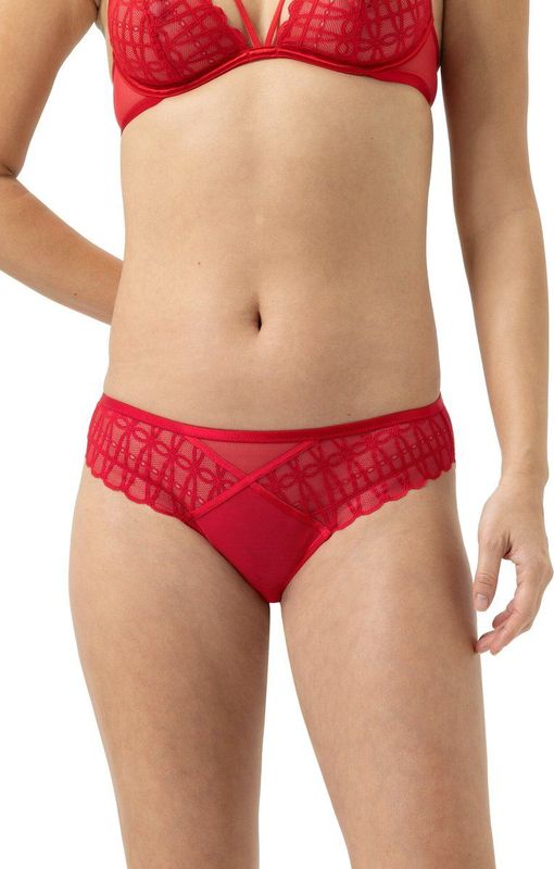 Mey - String - Rood - Effen - Mid Waist - Transparant