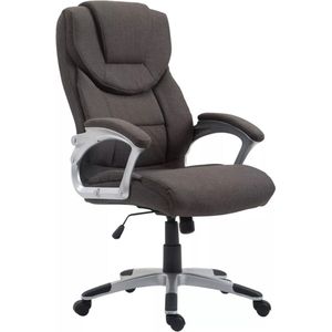 In And OutdoorMatch Luxe Bureaustoel Cirillo Candace - stof - grijs - Op wielen - Ergonomische bureaustoel - Voor volwassenen - In hoogte verstelbaar
