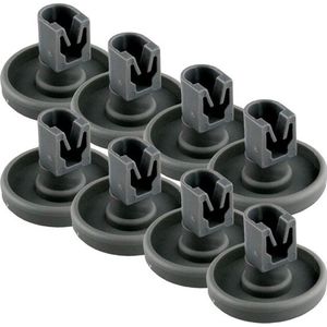 8 stuks Vaatwasser Wiel Onderkorf 40mm - Geschikt voor IKEA - AEG - Zanussi - Electrolux - Atag - Etna - Juno - Pelgrim korfwiel wieltjes wielen 50269757006 / 50286965004