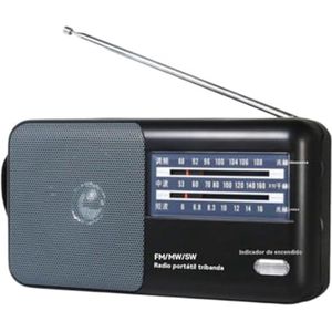 Draagbare 3-bands radio met sterke luidspreker voor binnen en buiten