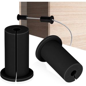 Allecto Plus - Kabelgeleidingsset voor 254cm Muurgat - Kabeldoorvoerbussen voor Starlink - Ideaal voor Kabelrouters - Zwart (Set van 2)