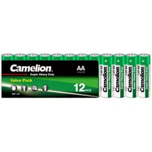 Camelion AA batterijen zink-carbon, 12 stuks (werkplaatsverpakking)
