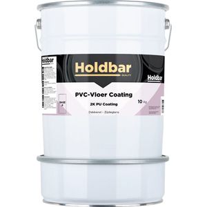 Holdbar PVC-Vloer Coating Gebroken Wit (RAL 9010) 10 Kg - Vloerverf - Alle kleuren - Hecht direct op PVC - Slijtvast - UV-bestendig - Gemakkelijk te reinigen - Beschermt PVC-Vloer - 2 Componenten Verf