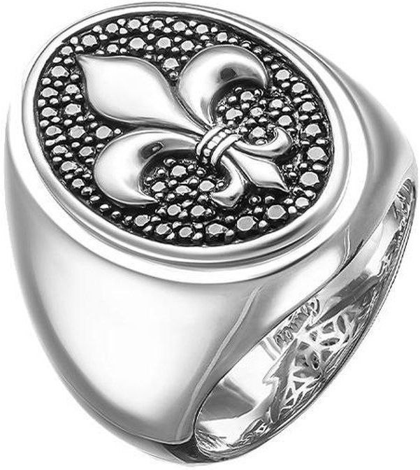 Thomas Sabo - Unisex Ring - Zilver - Zirconia - Zwart