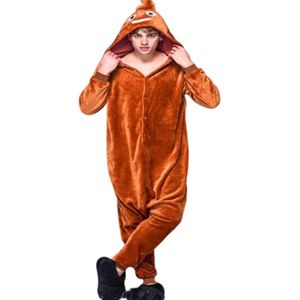 Grappige pyjama onesie Drol - Jumpsuit kleding poep - Verkleden - Feest - Nachtkleding - Carnaval - Unisex - Goede kwaliteit