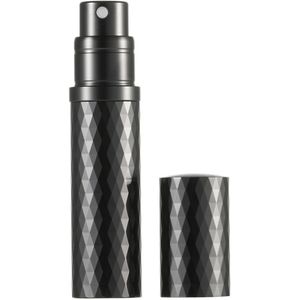 Geurverstuiver, navulbaar parfumflesje in reisformaat met pomp aan de onderkant, lekvrij, luxe diamantontwerp, unisex mini-sprayflesje, 5 ml