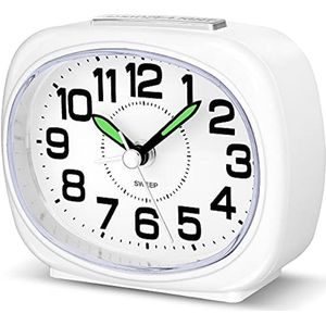 Eenvoudige Stille Analoge Wekker met Snooze en Licht voor de Slaapkamer