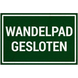 Wandelpad gesloten bord - Sign Again - 18 x 12 cm