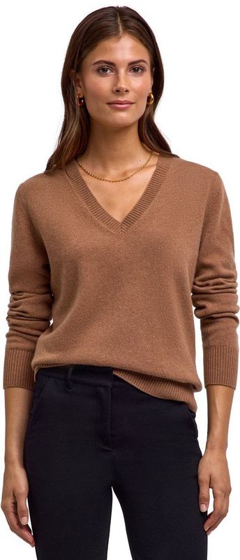 FALKE - Luxury Classic - Kasjmier Trui - Bruin