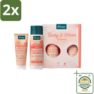 Kneipp – Body & Mind Balance Moments – Geschenkset – Iris & Vetiver – Douchegel 200 ml + Bodylotion 75 ml - Voordeelverpakking - 2 stuks - Vegan - Douchegel