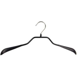 Pull-over kleerhangers - Zwart - K-vorm met anti-slip coating - Per 5 stuks