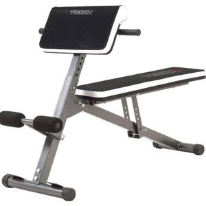 Toorx Fitness Multi Fit WBX-40 - Buikspierbankje - Verstelbaar - Inklapbaar - Zwart/Grijs/Wit