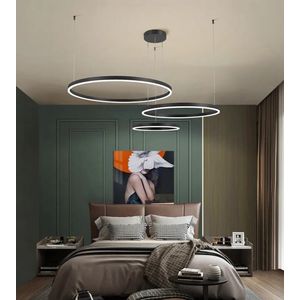 Led Kroonluchter - Minimalistisch - Modern - Home Verlichting - Geborstelde Ringen - Plafond Gemonteerde Kroonluchter Verlichting - Hanglamp - Koel Wit