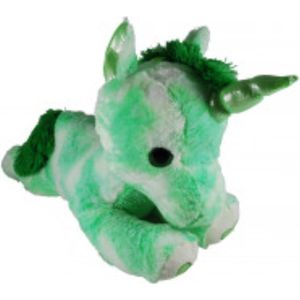 Eenhoorn Groen Liggend Pluche Knuffel 32 cm {Speelgoed knuffeldier knuffelhond voor kinderen jongens meisjes | Dog Plush Toy}