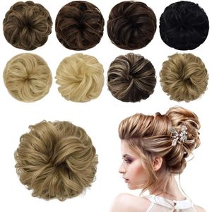 Haarstukjes van echt haar voor opgestoken kapsels - Honingblond, golvend en krullend