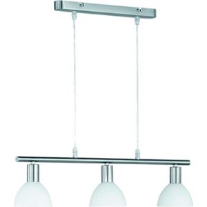 LED Hanglamp - Torna Dolina - E14 Fitting - 3-lichts - Rond - Mat Nikkel - Aluminium