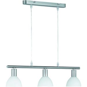 LED Hanglamp - Torna Dolina - E14 Fitting - 3-lichts - Rond - Mat Nikkel - Aluminium
