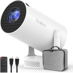 Nexino - Smart Mini Beamer Pro HiFi 2025 - Projector - 4K-ondersteuning - Android 14.0 - Wifi & Bluetooth