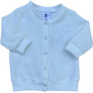Bomber Vest - Wafel - Wit - Joy Fits - Maat 68 - Katoen
