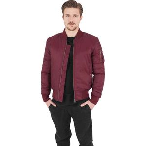 Urban Classics - Basic Bomber jacket - S - Rood
