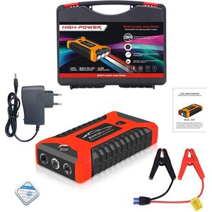 Jumpstarter Voor Auto - Jumpstarter - Starthulp - Jumpstarters - 12 V - Auto Jump Starter Power Bank Draagbare Auto Batterij Booster Oplader Startapparaat Auto Noodopstart Verlichting - Rood / Zwart