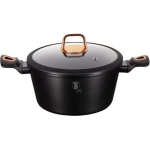 Berlinger Haus - 1642 - Braadpan met deksel - 24 cm - 4.1 liter - black rose collection