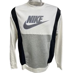 Nike Air Logo Sportswear Hybrid Fleece Sweater/Crewneck (White)