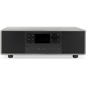 Primus Internetradio Stereo-installatie – DAB+, FM, WLAN, Bluetooth, Spotify & Deezer – AUX-in, Podcast & Houten Behuizing – Chalk Grey