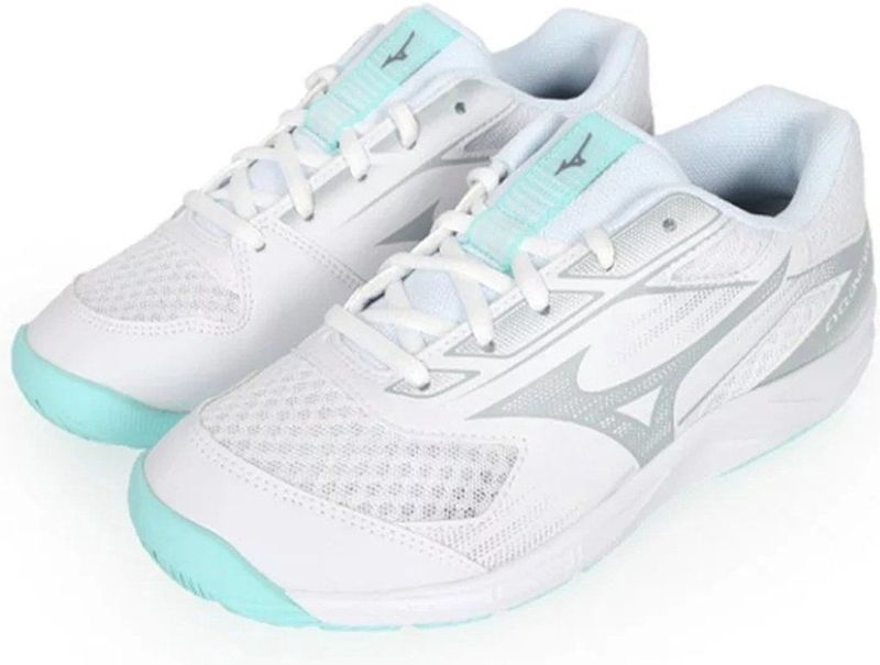 Mizuno - Cyclone Speed 5 - Indoorschoenen - Wit - Grijs - Blauw