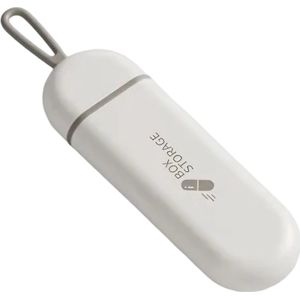 Rieba® Pillendoos – Medicijnendoosje – Pillen organizer – Uitneembaar opbergdoosje voor onderweg - 3 vakjes – Wit