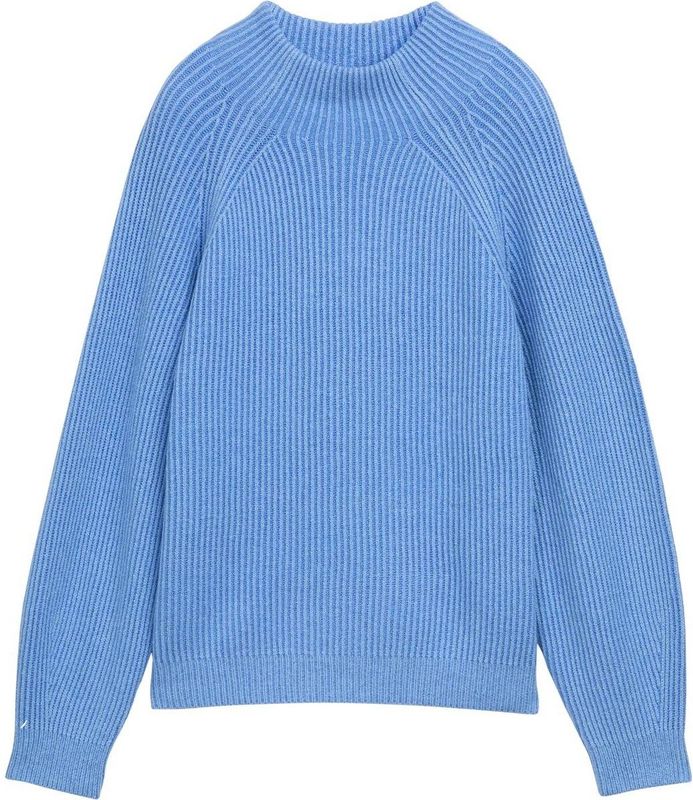 Tom Tailor - 1047670 - Sweatshirt - Losvallend - Opstaande Kraag - Ribstructuur