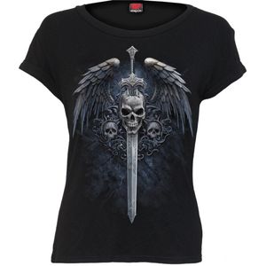 Spiral Angel Sword - T-Shirt Dames T-shirt - zwart - XXL