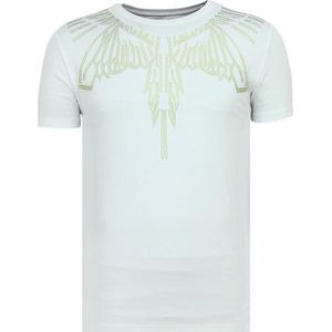 Eagle Glitter - Strakke T shirt Heren - 6359W - Wit