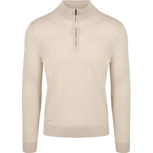 Suitable Merino Half Zip Trui Ecru - Maat L - Heren - Schipperstrui